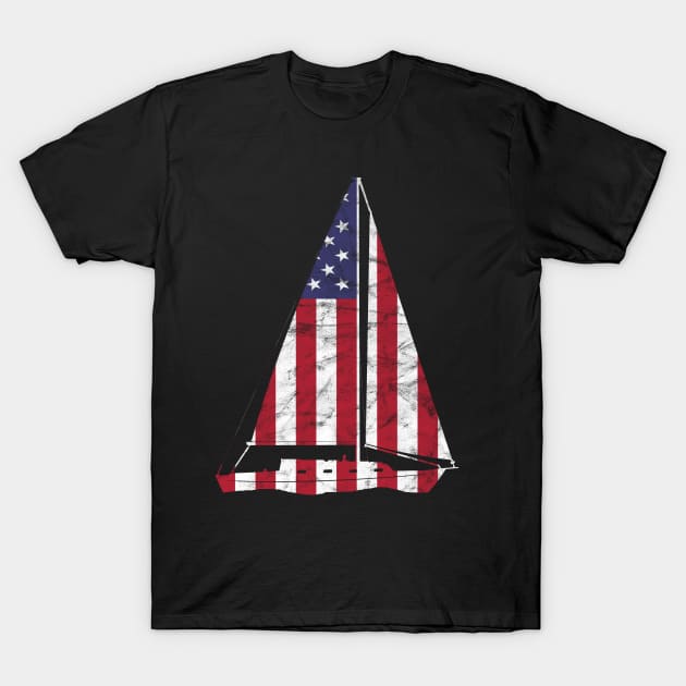 sailboat vintage flag T-Shirt by DesignedForFlight